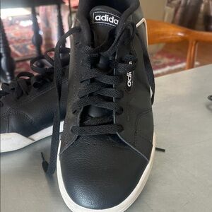 Adidas Men's Black and White Sneakers